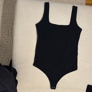 Abercrombie & Fitch Black Square Neck Bodysuit - Medium